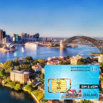 Sim Du Lịch Úc, New Zealand 30 Ngày Tốc Độ Cao